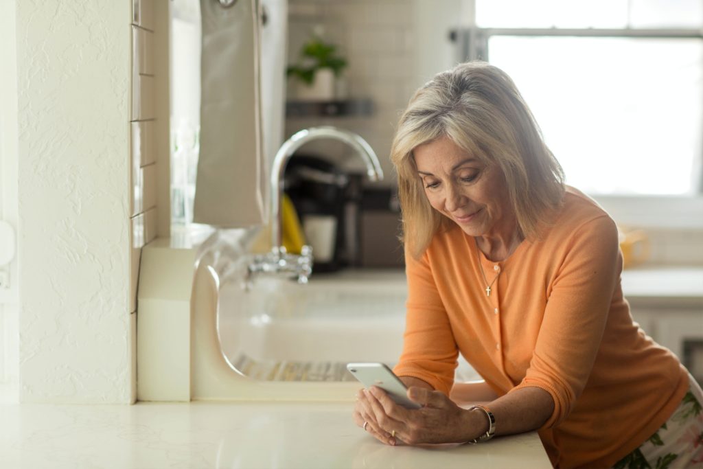 woman having a virtual healthcare appointment