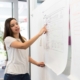 woman explaining group benefits to team members